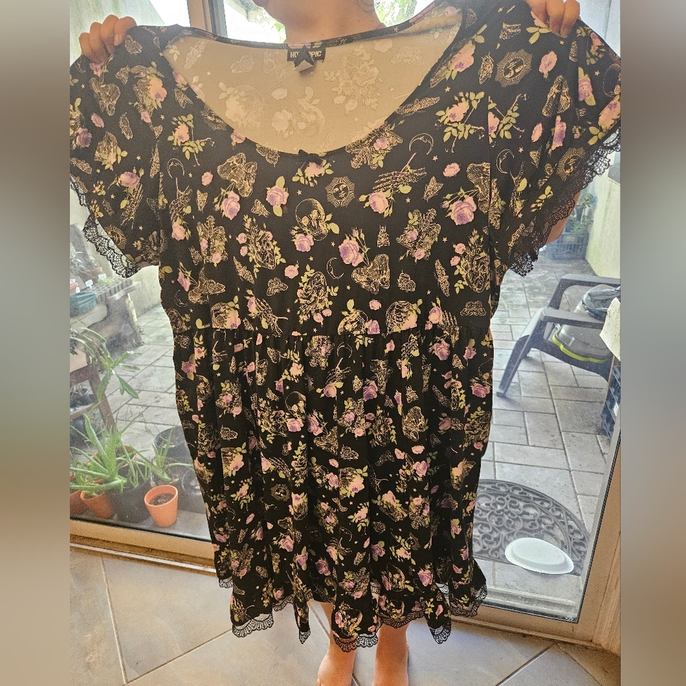 Torrid floral skull print dress 4x